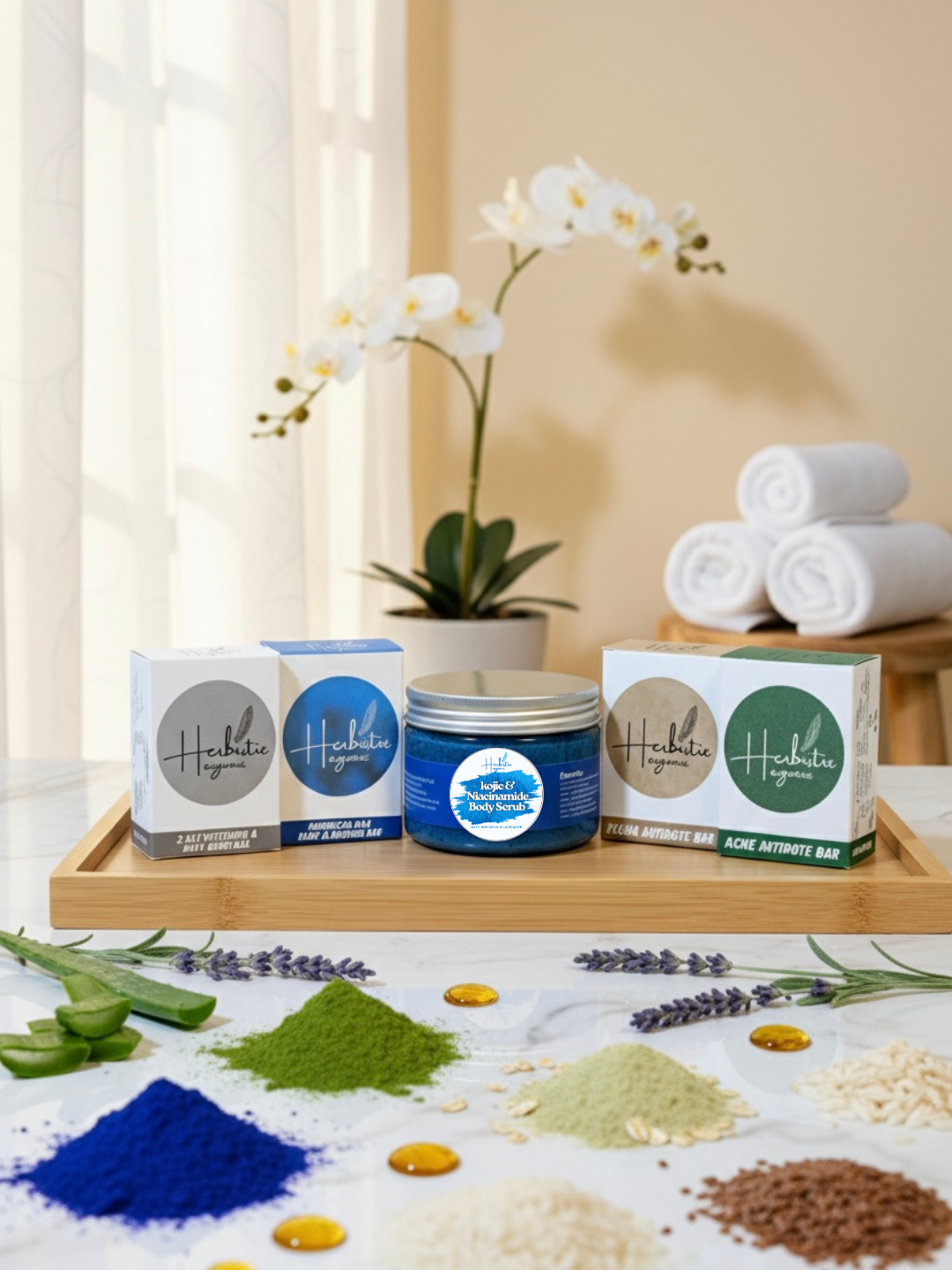 Kojic & Niacinamide Body Scrub With Any Soap ( Combo Deal )